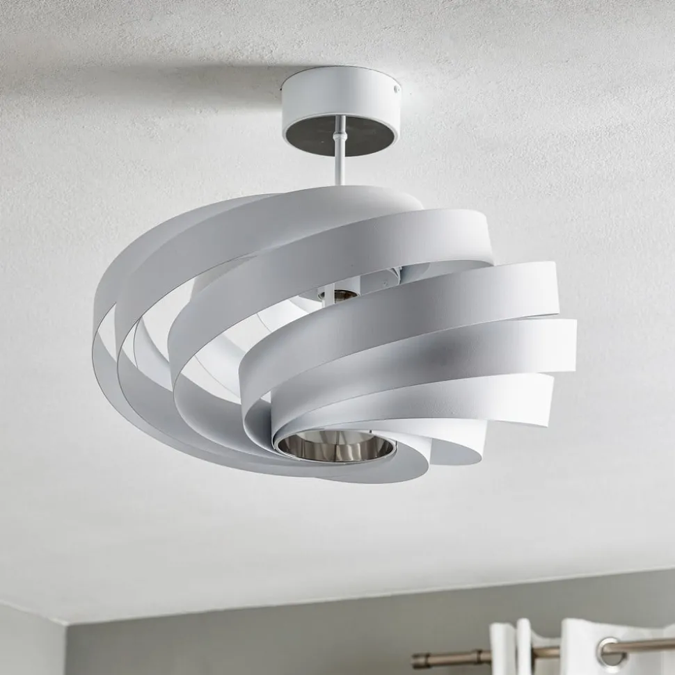 Vento plafondlamp, wit, metaal, Ø 50 cm