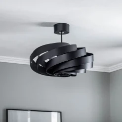 Vento plafondlamp, zwart, Ø 50 cm, metaal, E27