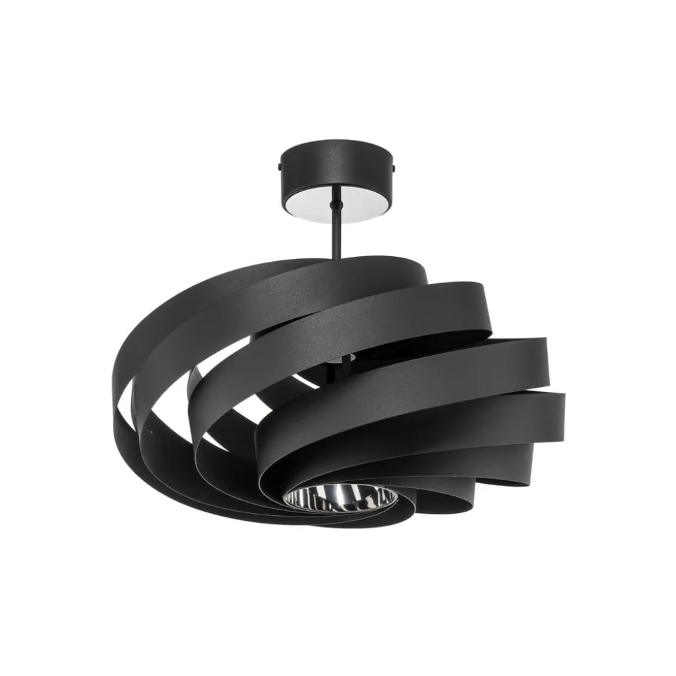Vento plafondlamp, zwart, Ø 50 cm, metaal, E27
