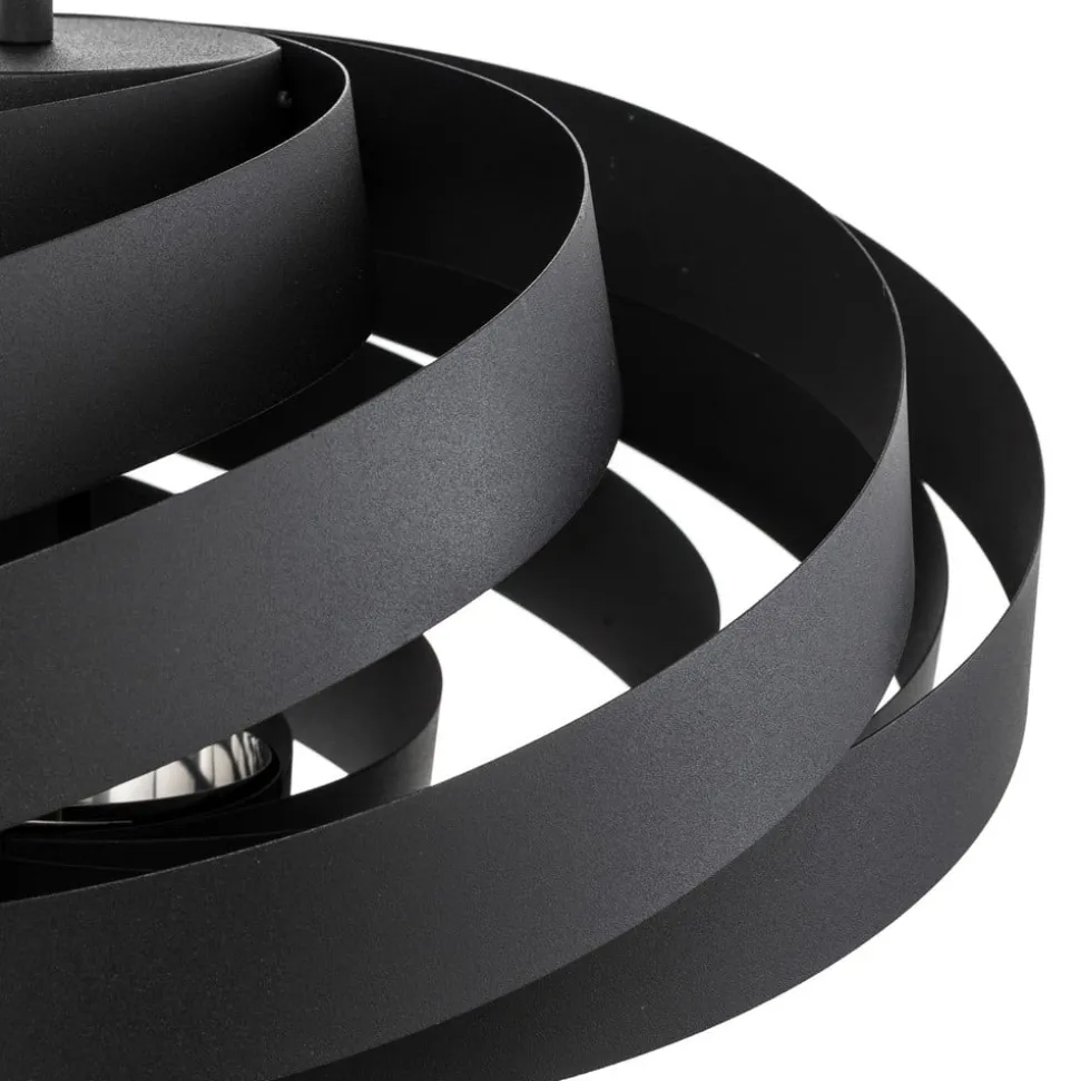 Vento plafondlamp, zwart, Ø 50 cm, metaal, E27