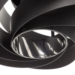 Vento plafondlamp, zwart, Ø 40 cm, metaal, E27