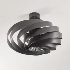 Vento plafondlamp, zwart, Ø 60 cm, metaal, E27