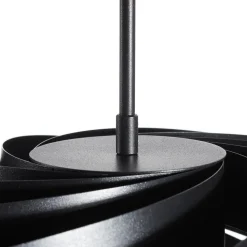 Vento plafondlamp, zwart, Ø 60 cm, metaal, E27