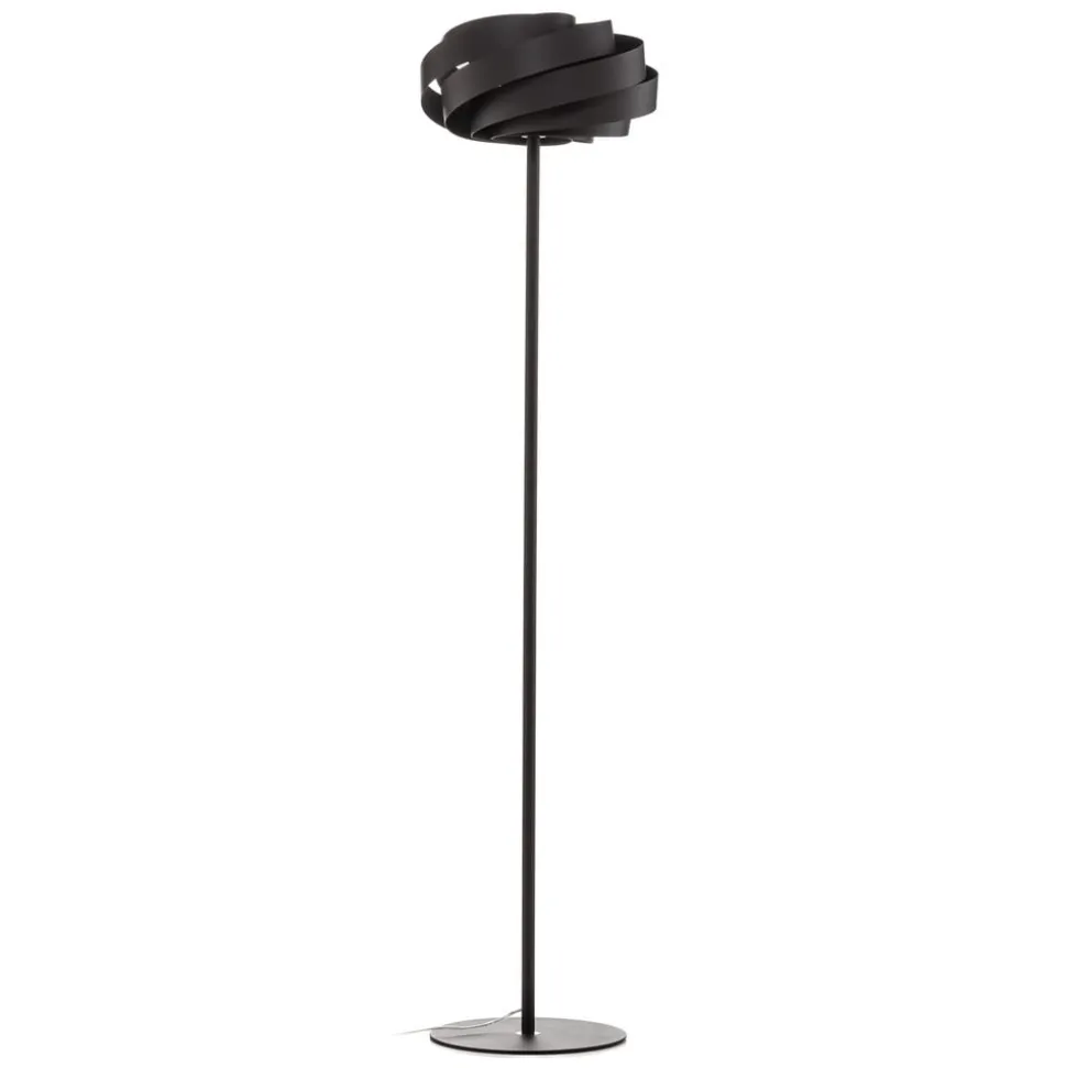 Vento vloerlamp, zwart, metaal, E27, Ø 40 cm