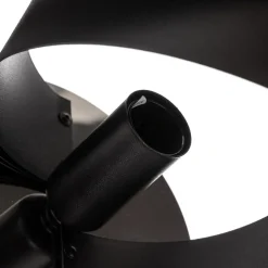 Vento wandlamp, zwart, E14, metaal, 14 cm hoog