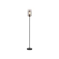 Ventotto vloerlamp, zwart/rook, hoogte 165 cm, metaal/glas
