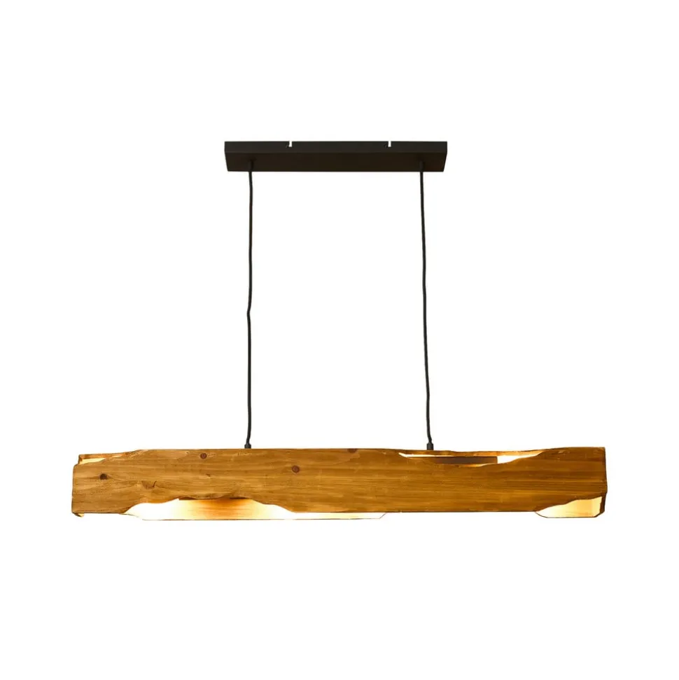 Venus hanglamp, bruin, lengte 100 cm, 4-lamps, hout
