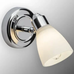 Verchroomde wandlamp Kensington met IP44