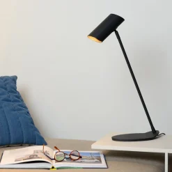 Verfijnde bureaulamp Hester, zwart