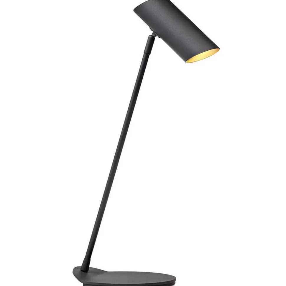 Verfijnde bureaulamp Hester, zwart