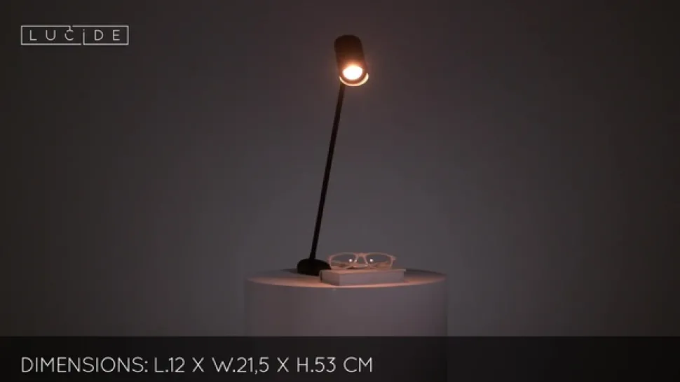 Verfijnde bureaulamp Hester, zwart