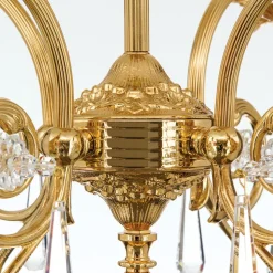 Vergulde kroonluchter KAISA, 5-lichts