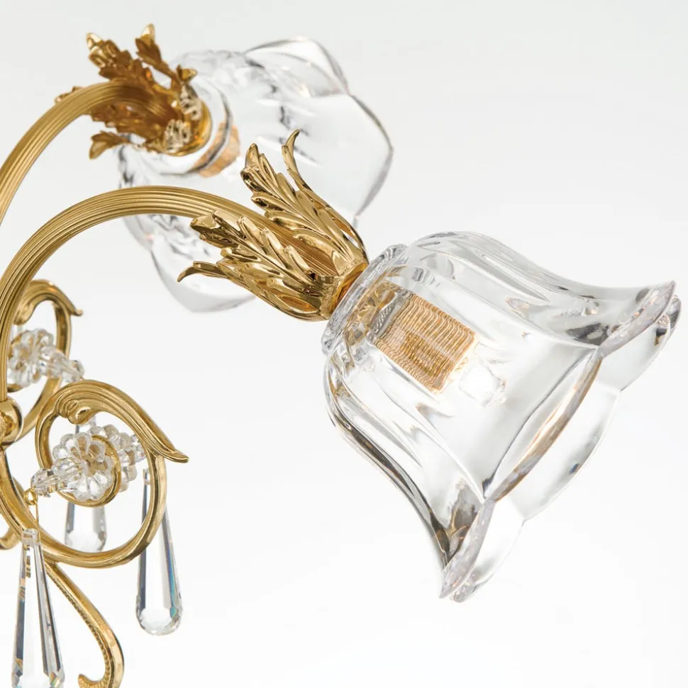 Vergulde kroonluchter KAISA, 5-lichts