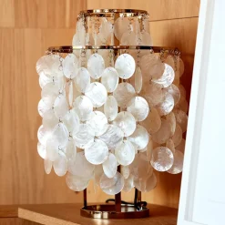 VERPAN Fun 2TM - Tafellamp van paarlemoer, messing