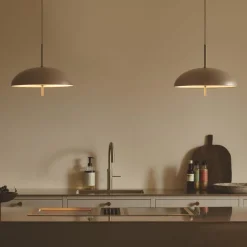 Versale hanglamp, bruin, Ø 35 cm, metaal, 2 x E27