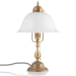 Versierde tafellamp Carolin van messing