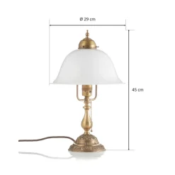 Versierde tafellamp Carolin van messing