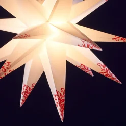 Versieringsster voor buiten - 18-punts wit-rood