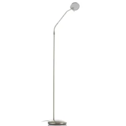 Verstelbare LED vloerlamp Zenith, dimmer, staal