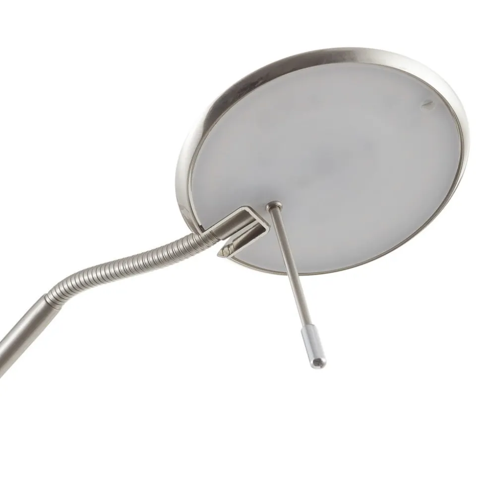 Verstelbare LED vloerlamp Zenith, dimmer, staal