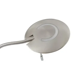 Verstelbare LED vloerlamp Zenith, dimmer, staal