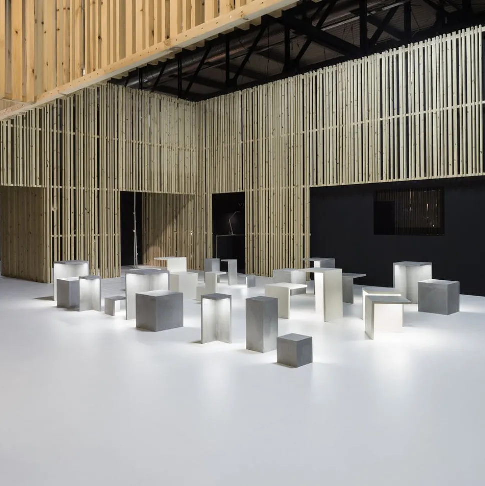 Vibia Empty 4136 buitenlamp van beton, 55 cm