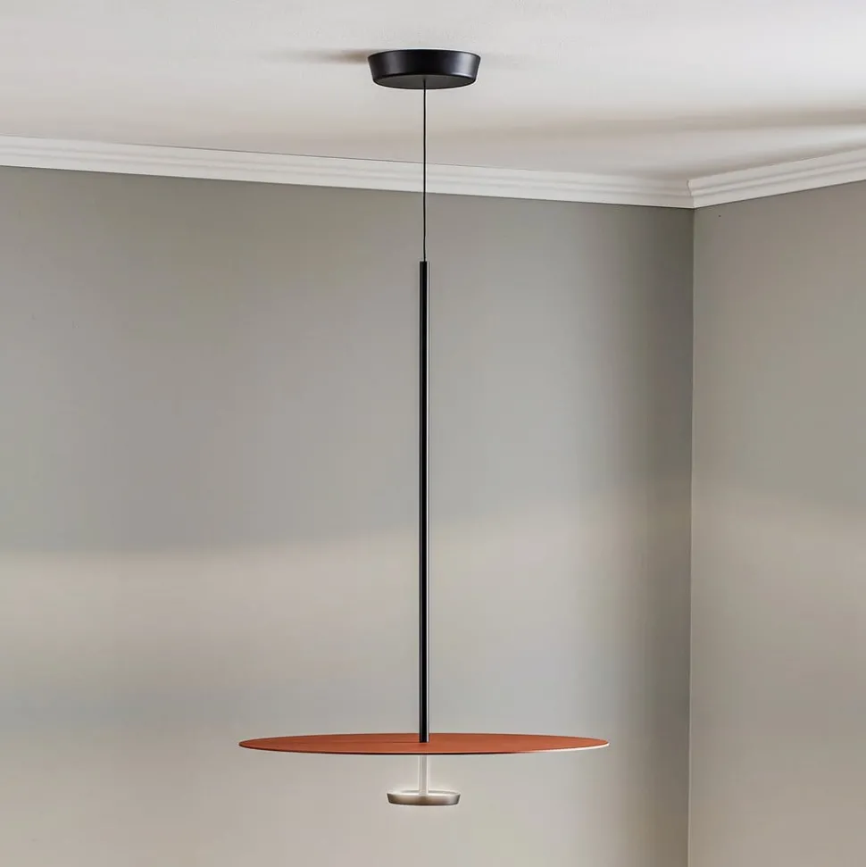 Vibia Flat LED hanglamp 1-lamp Ø 55cm terracotta