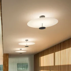 Vibia Flat LED plafondlamp 2-lamps Ø 55 cm wit