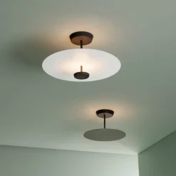 Vibia Flat LED plafondlamp 2-lamps Ø 55 cm wit