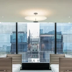 Vibia Flat LED plafondlamp 2-lamps Ø 90 cm wit