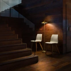 Vibia Mayfair - LED vloerlamp, goud mat