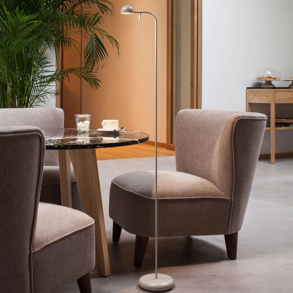 Vibia Pin 1660 LED vloerlamp, 125 cm, crème