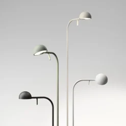 Vibia Pin 1660 LED vloerlamp, 125 cm, crème