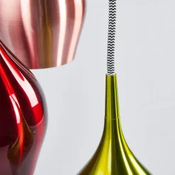 Vibrant - hanglamp m. kleurige schermen 5 lichtbr.