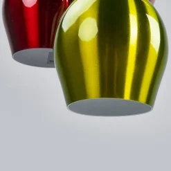 Vibrant - hanglamp m. kleurige schermen 5 lichtbr.