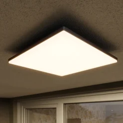 Vierkante LED plafondlamp Henni voor buiten