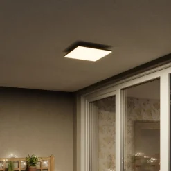 Vierkante LED plafondlamp Henni voor buiten