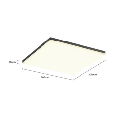 Vierkante LED plafondlamp Henni voor buiten