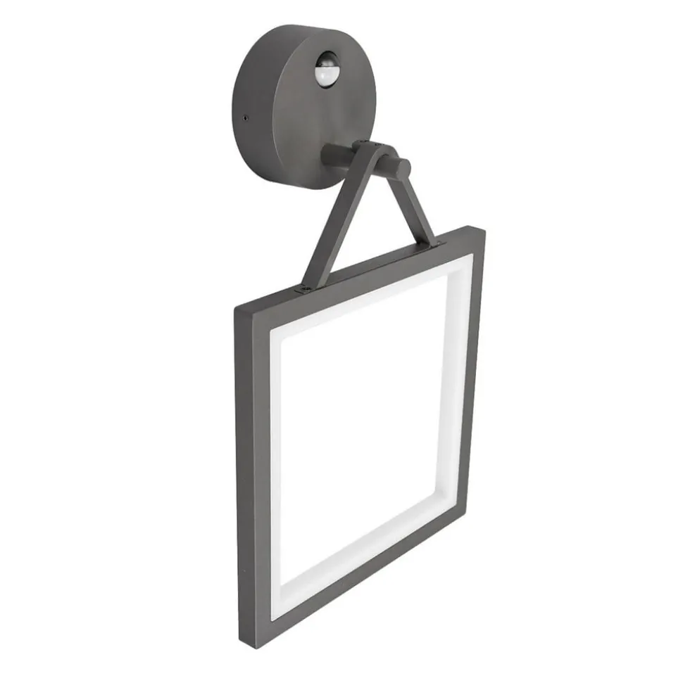 Vierkante LED wandlamp met bewegingsmelder