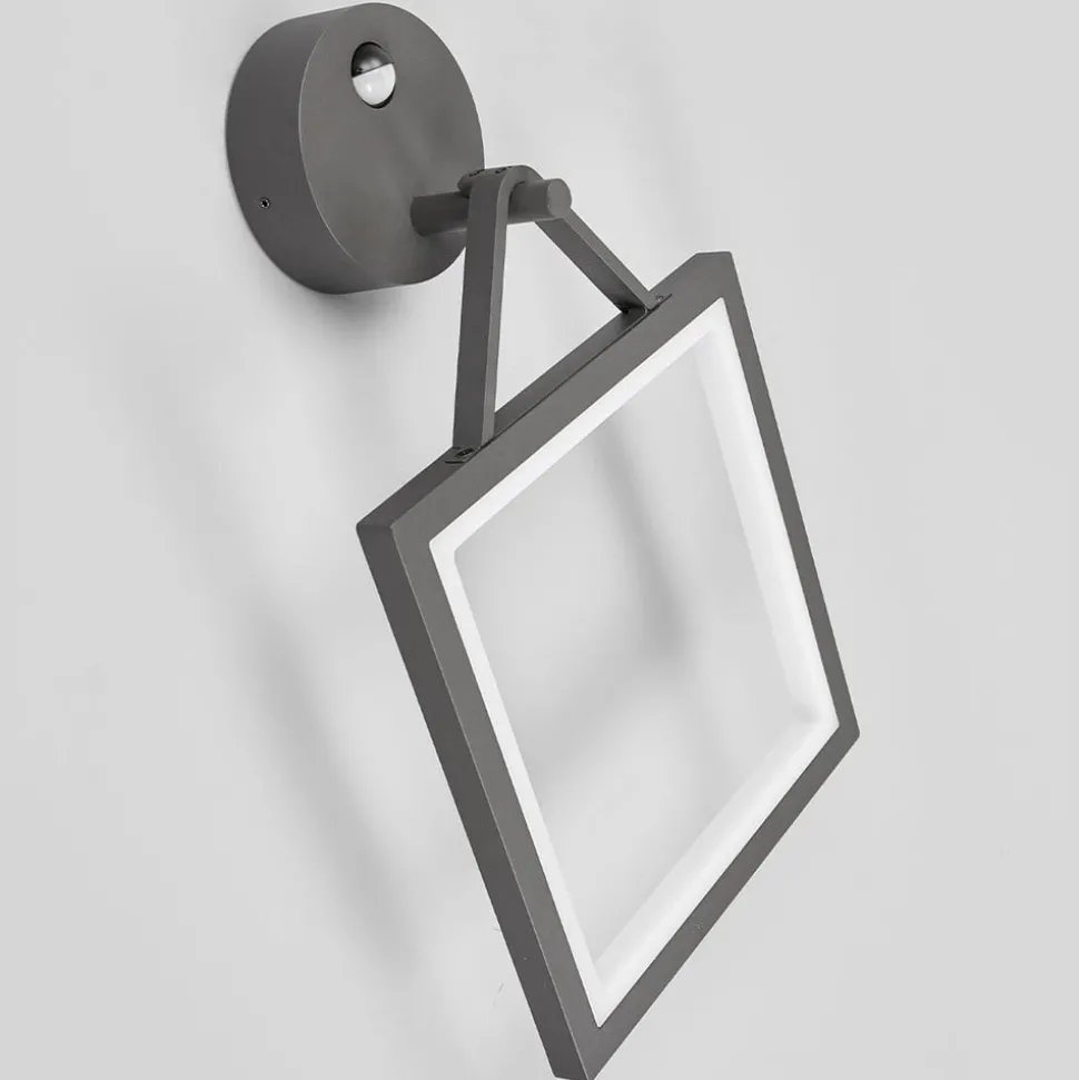 Vierkante LED wandlamp met bewegingsmelder