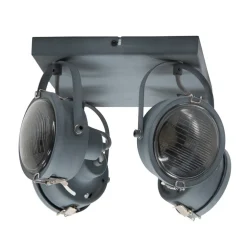 Vierkante plafondlamp Satellite in grijs