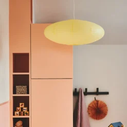 Villo 60 papieren kap Ø 60cm, hoogte 25cm, geel