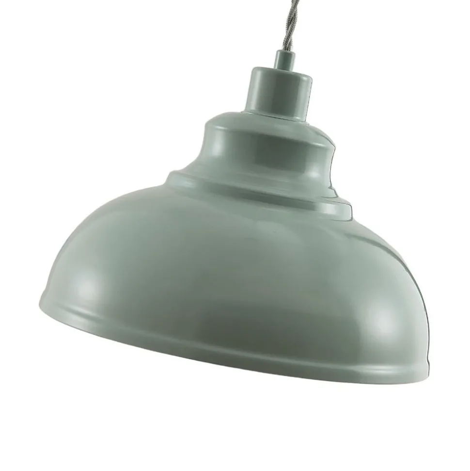 Vintage hanglamp Albertine, metaal, lichtblauw