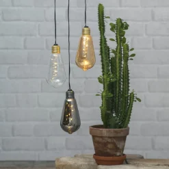 Vintage-LED sfeerlamp Glow met timer, rook