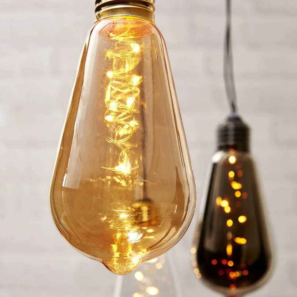 Vintage-LED sfeerlamp Glow met timer, rook