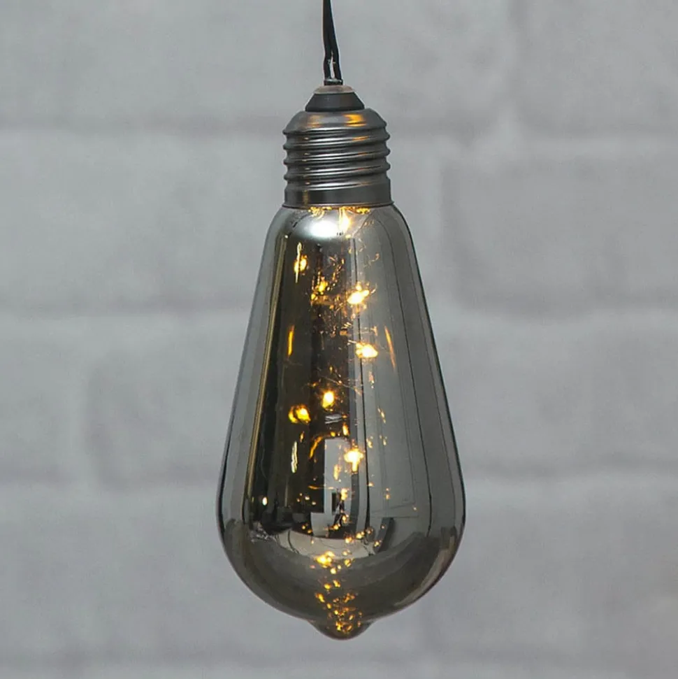 Vintage-LED sfeerlamp Glow met timer, rook