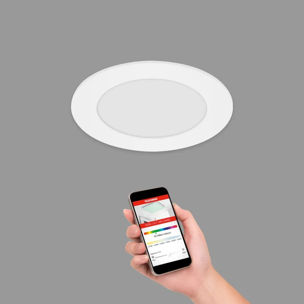 Virgo inbouwlamp LED, RGBW, wit, Ø 12 cm