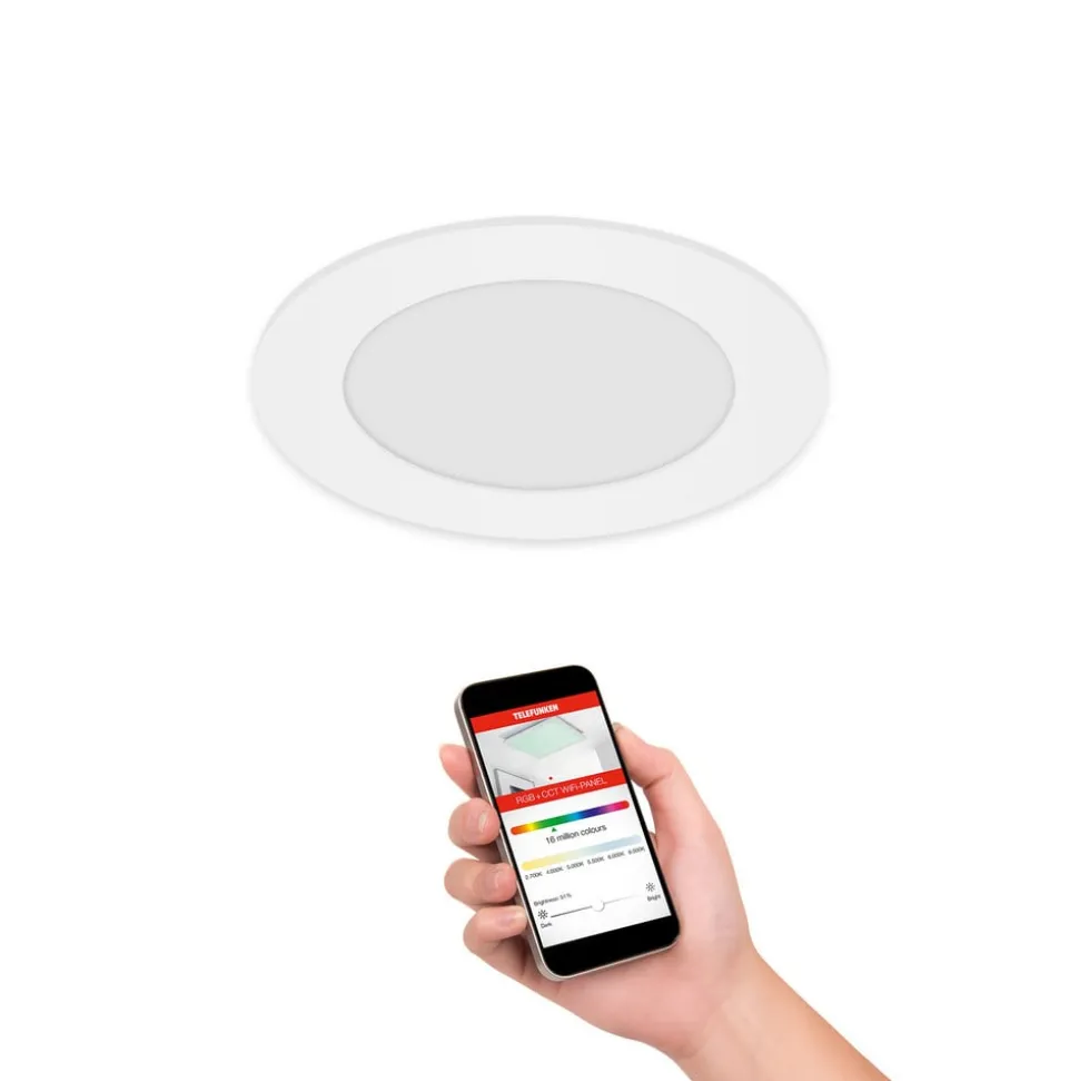 Virgo inbouwlamp LED, RGBW, wit, Ø 12 cm