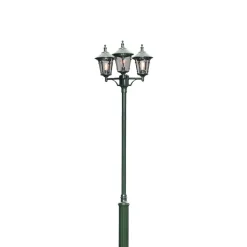 Virgo lantaarnpaal, 3-lamps, donkergroen