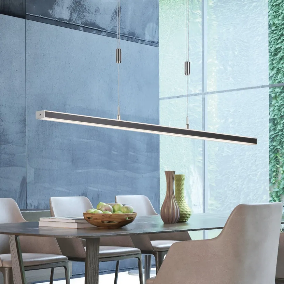 Vitan LED hanglamp, zandzwart, lengte 115 cm, 2-lamps, CCT